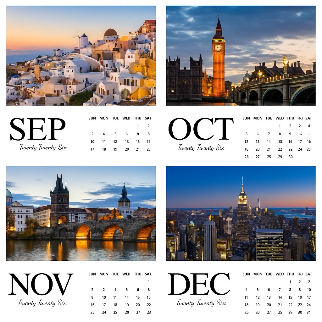2026 Personalised Calendar Magnets – Mini Set